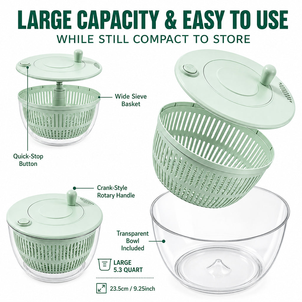 Celasti 3-in-1 Salad Spinner & Slicer