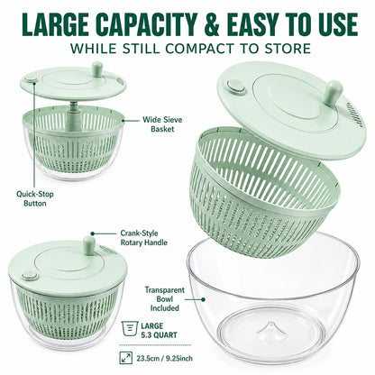 Celasti 3-in-1 Salad Spinner & Slicer